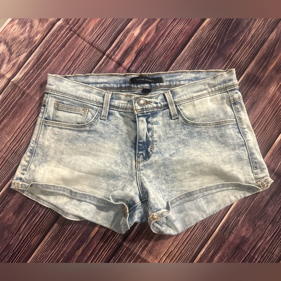 Flying Monkey Shortie Shorts Size Small  Women's Light Blue Denim Shorts - Picture 1 of 5